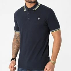 Meilleure affaire 🛒 Polo Manches Courtes RAYOCM91 Bleu Marine de Kaporal ✔️