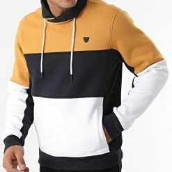 Meilleure vente 🌟 Sweat Col Amplified Rudon Bleu Marine Camel de Kaporal 🔥