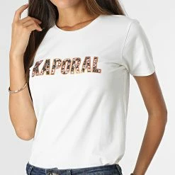 De gros 🔥 Tee 👕 Shirt Femme Derde Blanc de Kaporal 🔥