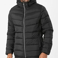 Remise 💯 Doudoune Capuche Awal Noir de Kaporal 🤩