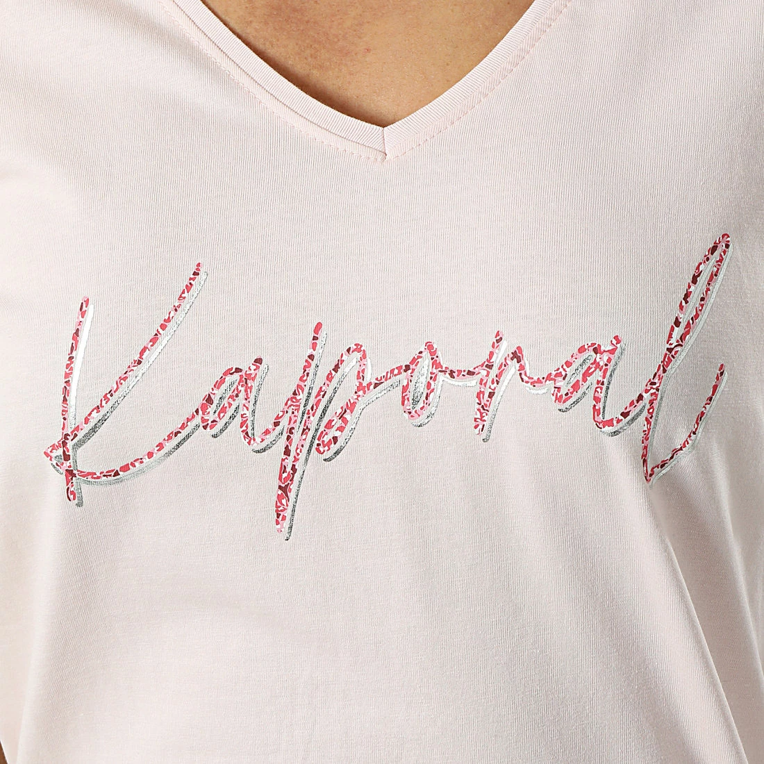 Promo 🌟 Tee 👚 Shirt Femme Kolet Rose de Kaporal 😀 – Image 2