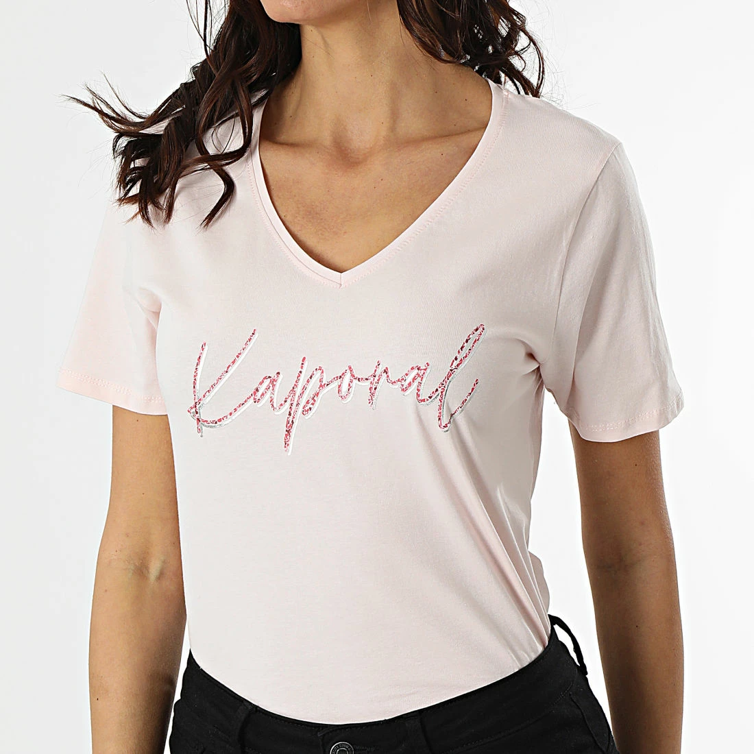 Promo 🌟 Tee 👚 Shirt Femme Kolet Rose de Kaporal 😀 – Image 3