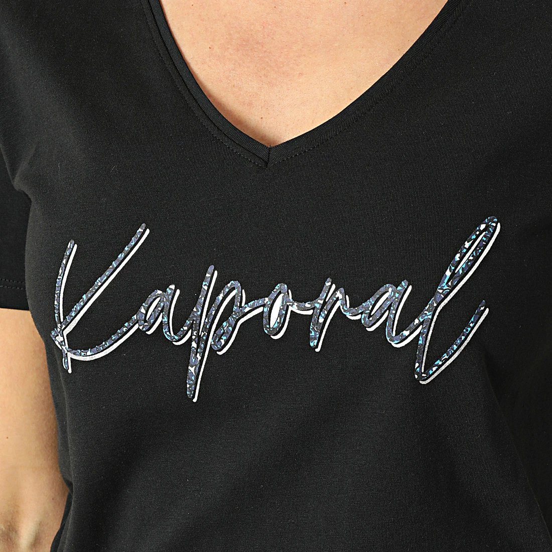Meilleur prix 😀 Tee 👕 Shirt Femme Kolet Noir de Kaporal 😍 – Image 2