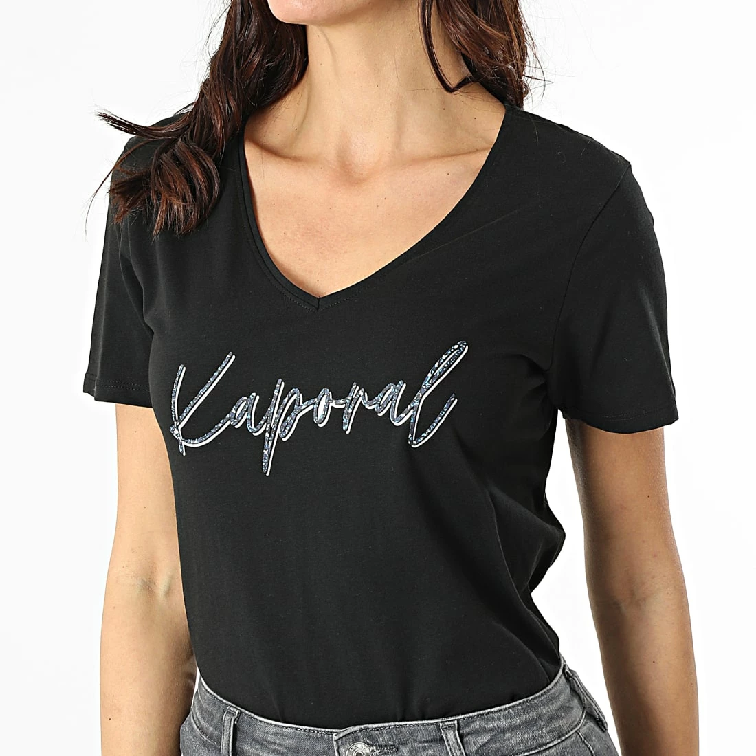 Meilleur prix 😀 Tee 👕 Shirt Femme Kolet Noir de Kaporal 😍 – Image 3