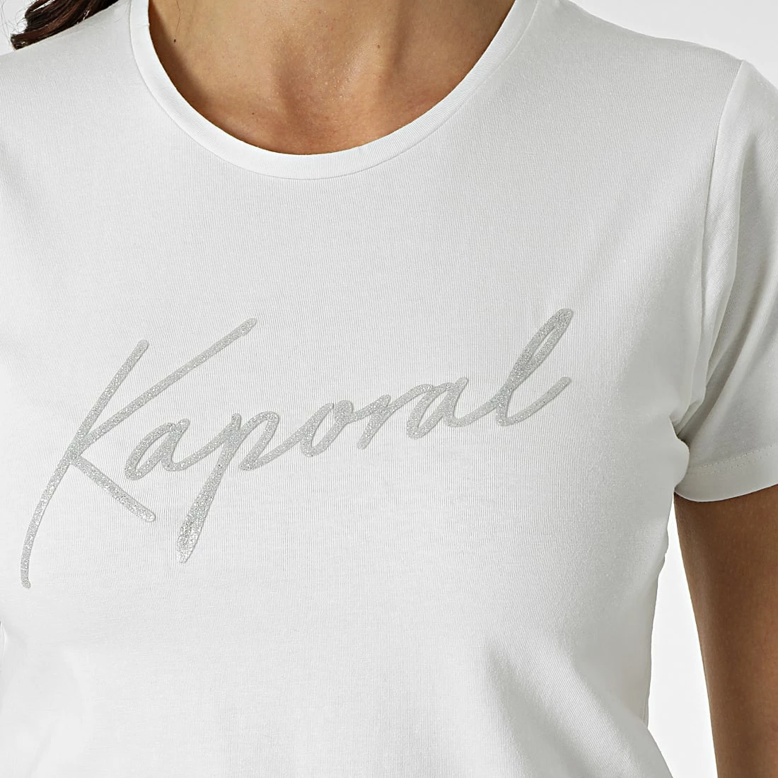 Vente flash 😀 Tee 👚 Shirt Femme Krak Blanc de Kaporal 🔔 – Image 2