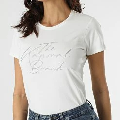 Acheter 🥰 Tee 👕 Shirt Femme Kram Blanc de Kaporal 🤩