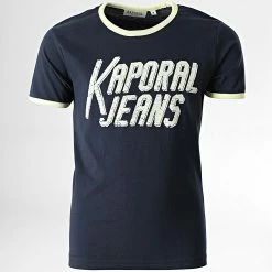 Sortie ❤️ Tee 👚 Shirt Enfant Retro Bleu Marine de Kaporal 👏