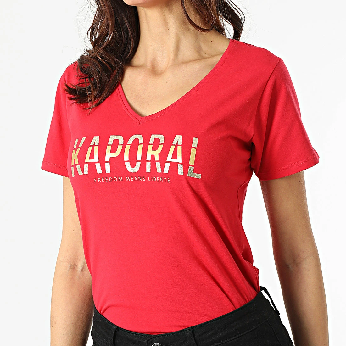 Acheter 😉 Tee 👚 Shirt Femme Krew Rouge de Kaporal 🌟