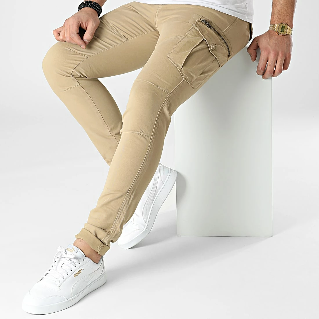 Meilleur prix 🌟 Pantalon Cargo Kali Beige de Kaporal 🎁 – Image 3