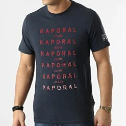 Promo 🔔 Tee 👚 Shirt Maxen Bleu Marine Chiné de Kaporal ⌛