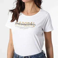 Meilleure vente 😍 Tee 👕 Shirt Femme Kalin Blanc de Kaporal 🤩