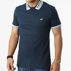 Nouveau 🤩 Polo Manches Courtes Brazim Bleu Marine de Kaporal ⭐