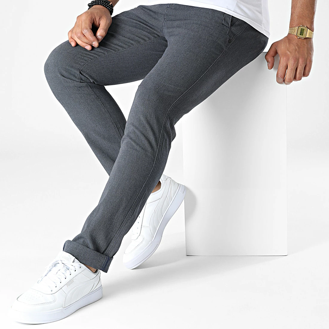 Meilleur prix đ Pantalon Chino Tardem Bleu Marine de Kaporal đ â Image 3