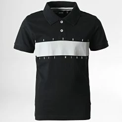 De gros 🌟 Polo Manches Courtes Enfant Mobar Noir de Kaporal 🎉