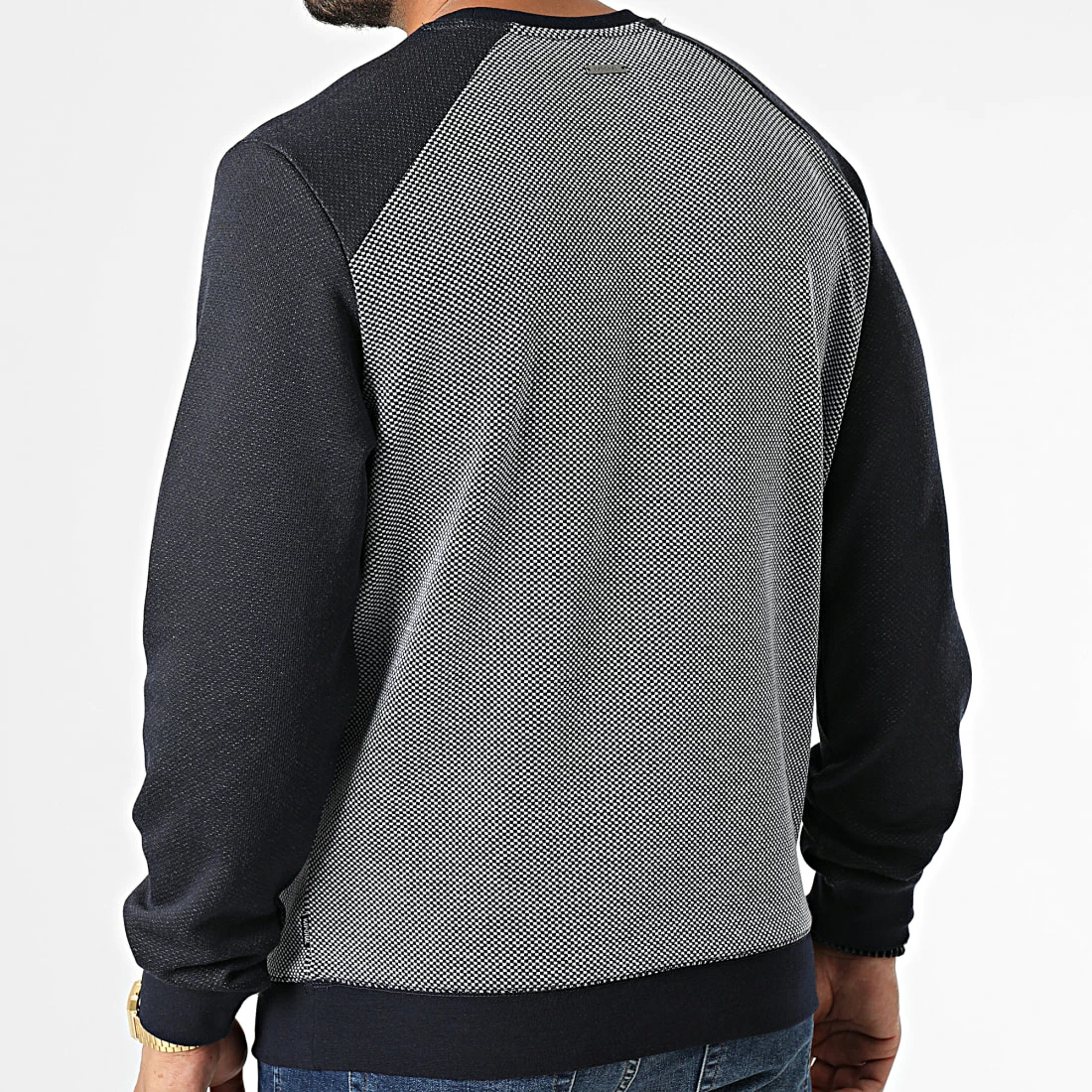 Bon marché 💯 Sweat Crewneck Soho Bleu Marine Blanc de Kaporal ❤️ – Image 4