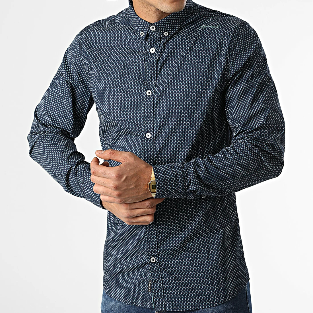 De gros 🎉 Chemise Manches Longues Tony Bleu Marine de Kaporal 👍 – Image 3