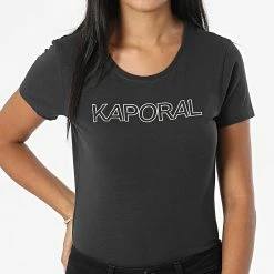De gros 😍 Tee 👕 Shirt Femme Faro Noir de Kaporal 🎁