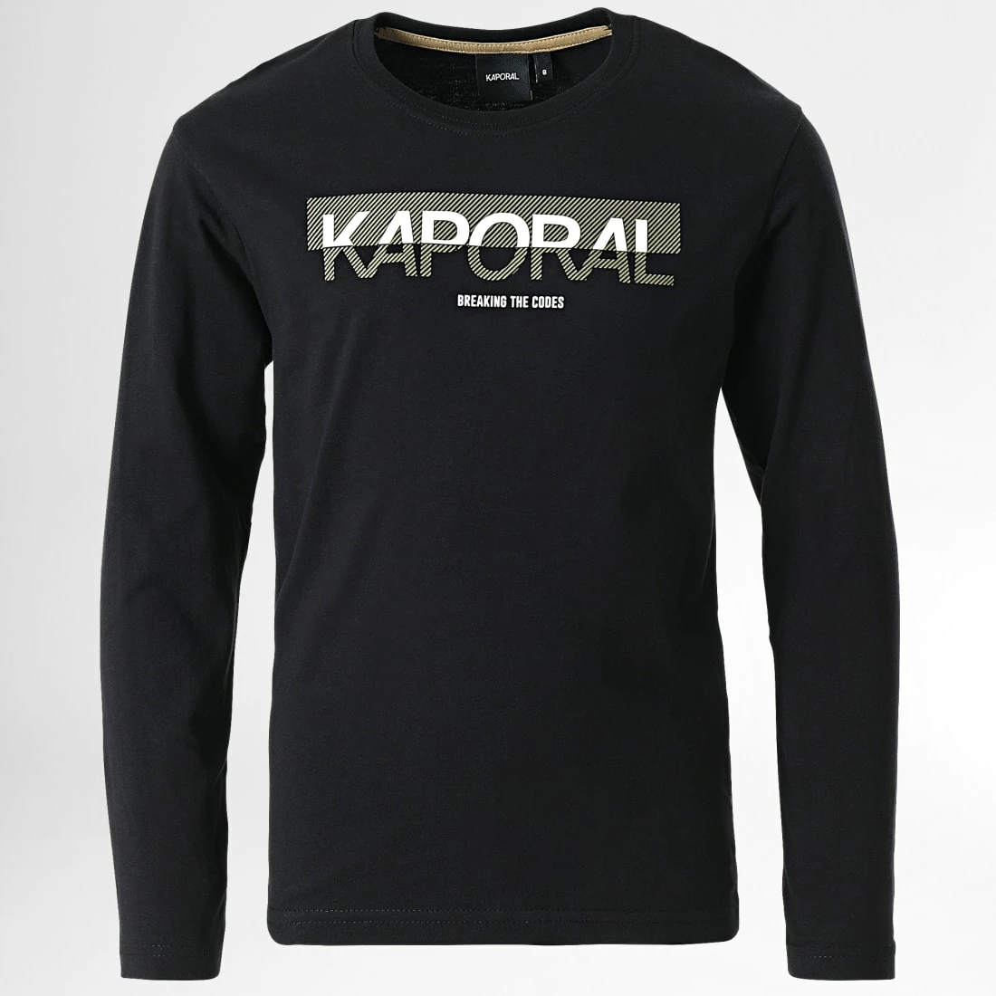 Budget đ Tee đ Shirt Manches Longues Enfant Monty Noir de Kaporal â