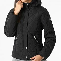 Coupon 🔥 Veste Capuche Femme Dave Noir de Kaporal ⌛