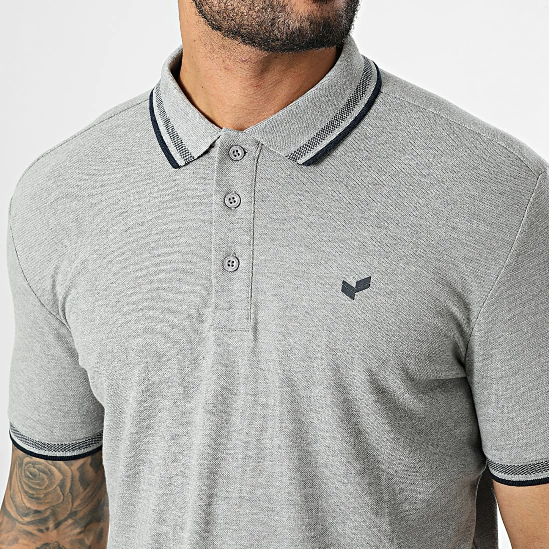 Meilleure affaire ⭐ Polo Manches Courtes Rayoc Gris Chiné de Kaporal ✔️ – Image 2