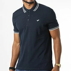 Meilleure vente ✨ Polo Manches Courtes Rayoc Bleu Marine de Kaporal 🧨