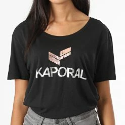 Tout neuf ✔️ Tee 👕 Shirt Femme Faby Noir de Kaporal ⌛