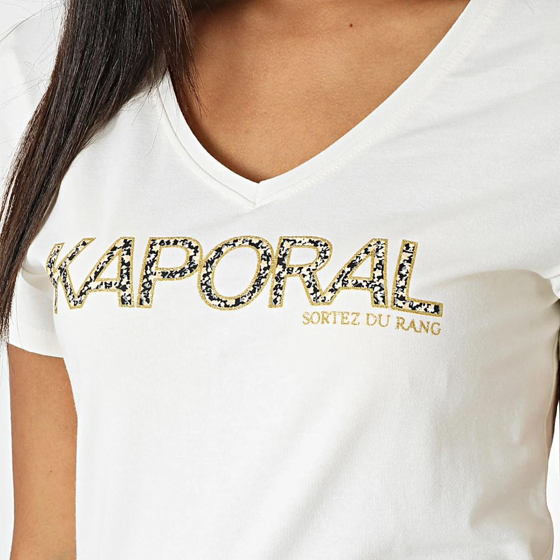 Promo 🌟 Tee 👕 Shirt Femme Frank Beige de Kaporal 👍 – Image 2