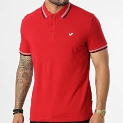 Grosses soldes 🎁 Polo Manches Courtes Rayoc Rouge de Kaporal ⌛