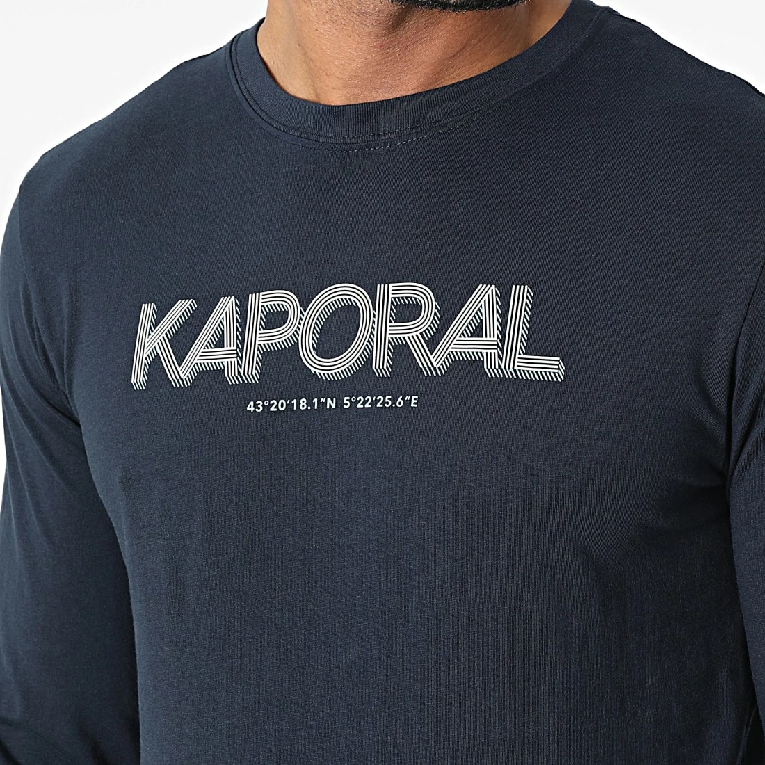 Bon marché 🔥 Tee 👚 Shirt Manches Longues Boris Bleu Marine de Kaporal ❤️ – Image 2