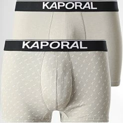 Vente flash 🔥 Lot De 2 Boxers Louk Beige de Kaporal 😍