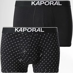 Bon marché 😍 Lot De 2 Boxers Louk Noir de Kaporal 😍