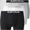 Meilleure vente 🎁 Lot De 3 Boxers Quad Noir Blanc Gris Chiné de Kaporal 👍
