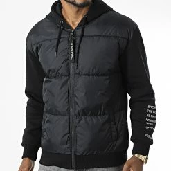 Bon marché 😍 Veste Zippée Capuche Simba Noir de Kaporal 🥰