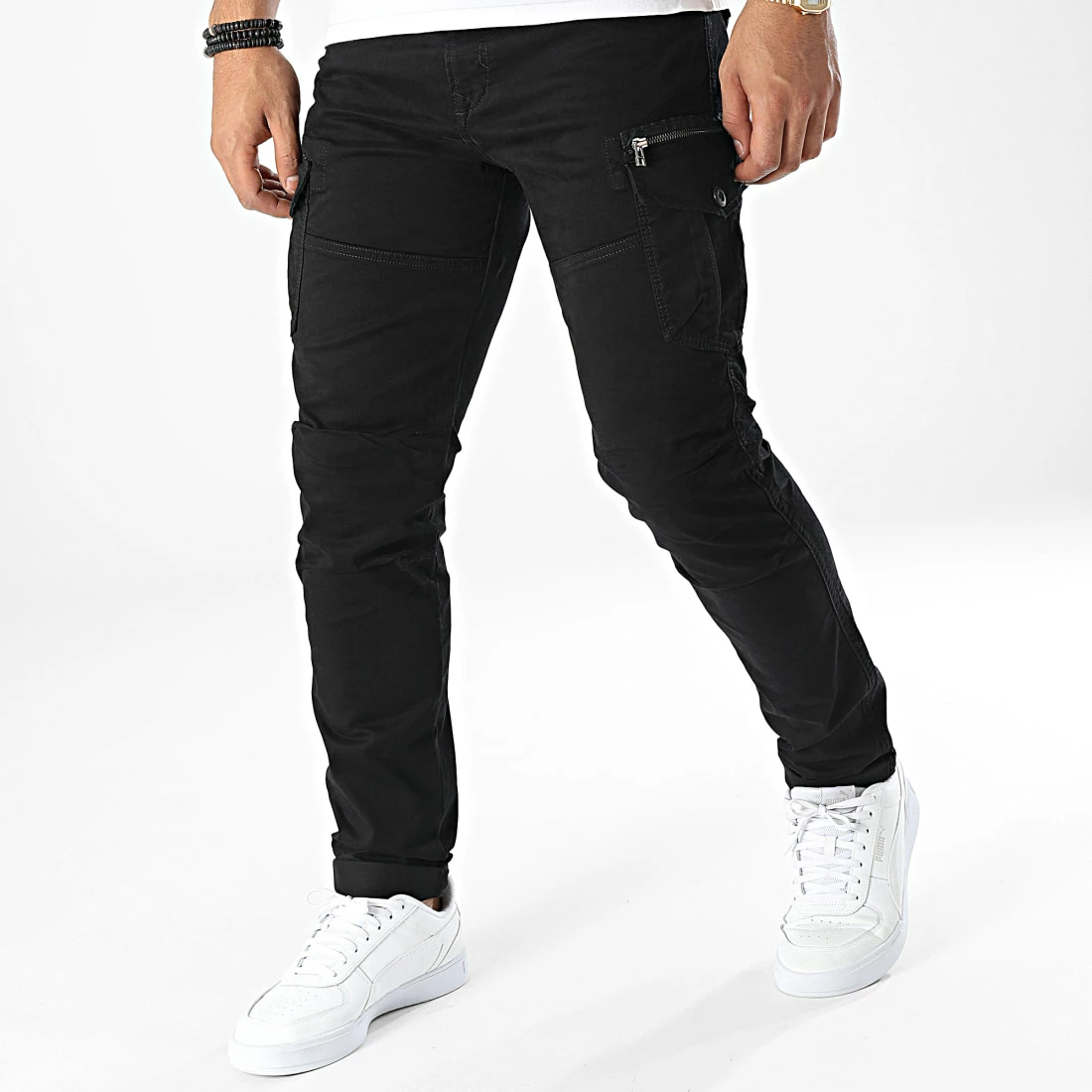 Le moins cher 😉 Pantalon Cargo Kali Noir de Kaporal 🔔